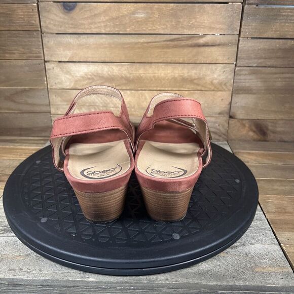 ABEO Womens Size US 10 Ruby Neutral Red - Mid Heel Comfort Strappy Sandals - Picture 4 of 10